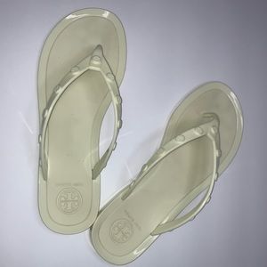 Tory Burch off white jelly sandals size 8